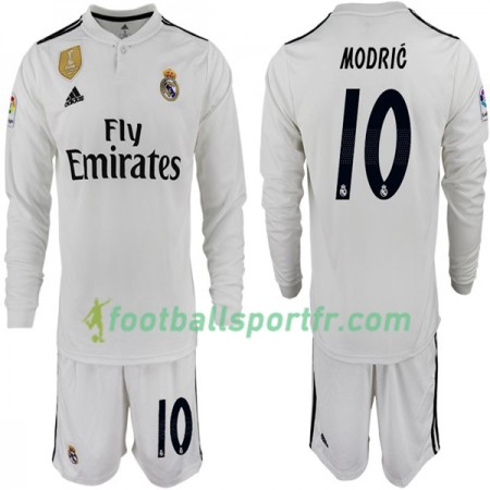 Tenue Real Madrid MODRIC 10 Enfant Domicile 2018-2019 Maillot de Foot ML